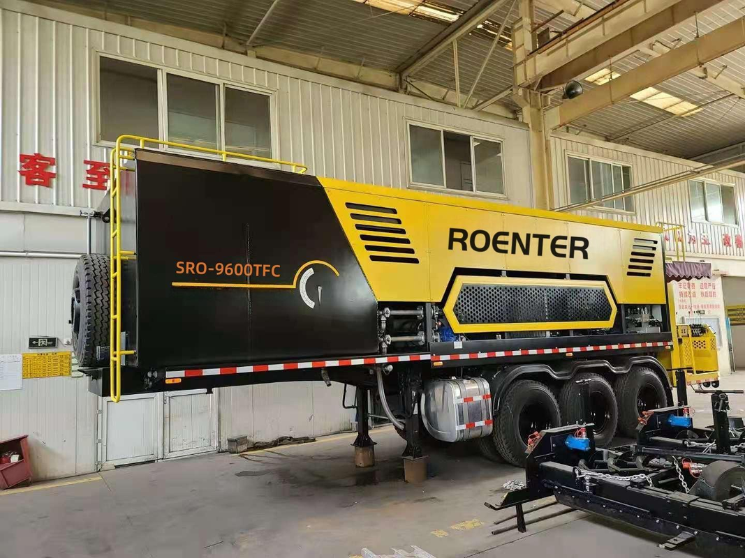 Pavimentadora de micro superfície inteligente tipo reboque SRO-9600TFC, pavimentadora de vedação de lama para manutenção de estradas de asfalto