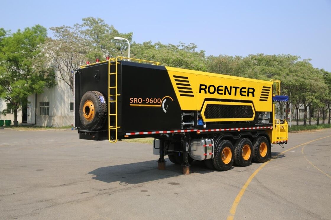 Pavimentadora de micro superfície inteligente tipo reboque SRO-9600TFC, pavimentadora de vedação de lama para manutenção de estradas de asfalto